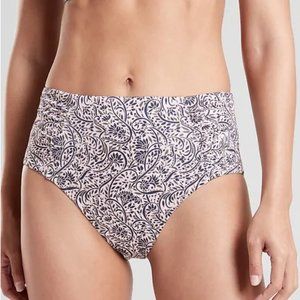 Athleta L NEW Aqualuxe Batik High Rise Swim Bottom